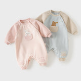 Dave&Bella Baby Boys/Girls Blue/Pink Cute Sweet Fleece Comfortable Rompers