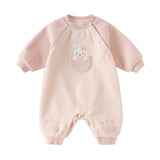 Dave&Bella Baby Boys/Girls Blue/Pink Cute Sweet Fleece Comfortable Rompers