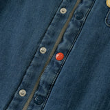 Dave&Bella Toddler Boys Denim Blue Turndown Collar Fleece-Line Warm Cozy Jackets
