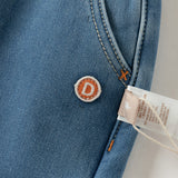 Dave&Bela Toddler Boys Denim Blue Fleece-Line Warm Soft Cozy Jeans