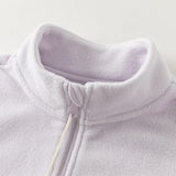 Dave&Bella Toddler Boys/Girls Multiple-Colors Micro Fleece Classic Quarter Zip Turtle Polos