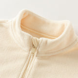 Dave&Bella Toddler Boys/Girls Multiple-Colors Micro Fleece Classic Quarter Zip Turtle Polos