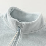 Dave&Bella Toddler Boys/Girls Multiple-Colors Micro Fleece Classic Quarter Zip Turtle Polos