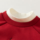 Dave&Bella Toddler Girls/Boys Red/Pink Cute Sheep Print Fleee-Line Cozy Soft Sweatshirts