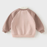 Dave&Bella Toddler Girls/Boys Red/Pink Cute Sheep Print Fleee-Line Cozy Soft Sweatshirts