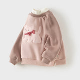 Dave&Bella Toddler Girls/Boys Red/Pink Cute Sheep Print Fleee-Line Cozy Soft Sweatshirts