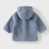 Dave&Bella Toddler Girls/Boys Pink/Blue Toggle‑Button Hooded Soft Preppy‑Style Coats