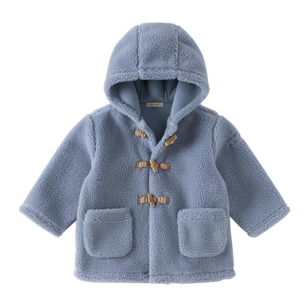 Dave&Bella Toddler Girls/Boys Pink/Blue Toggle‑Button Hooded Soft Preppy‑Style Coats