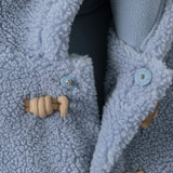 Dave&Bella Toddler Girls/Boys Pink/Blue Toggle‑Button Hooded Soft Preppy‑Style Coats