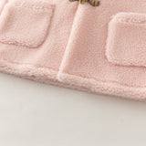Dave&Bella Toddler Girls/Boys Pink/Blue Toggle‑Button Hooded Soft Preppy‑Style Coats