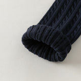 Dave&Bella Kid Girls Navy/Yellow/Pink Polo Collar Soft Cozy Knitted A‑Line Dress