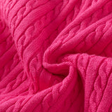 Dave&Bella Kid Girls Navy/Yellow/Pink Polo Collar Soft Cozy Knitted A‑Line Dress