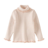 Dave&Bella Toddler Girls Pink/Gray Striped Turtle Sweet Comfortable Sweaters
