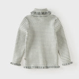 Dave&Bella Toddler Girls Pink/Gray Striped Turtle Sweet Comfortable Sweaters
