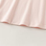 Dave&Bella Toddler Girls Beige/Pink Turtle Soft Simple Versatile Layering T-shirts