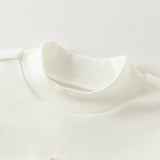 Dave&Bella Toddler Girls Beige/Pink Turtle Soft Simple Versatile Layering T-shirts
