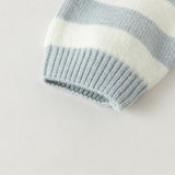 Dave&Bella Toddler Girls Purple/Blue Striped Cute Sheep/Dog Print Soft Cozy Sweaters