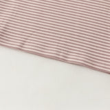 Dave&Bella Toddler Girls Pink/Gray/Beige Striped Turtle Fleece Versatile Essential T-shirts