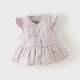 Dave&Bella Toddler Girls Purple Pink Outwear Lightweight Cozy Padded Vests