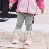 Dave&Bella Toddler Girls Grey/Beige Cute Thickned Versatile Comfortable Leggings