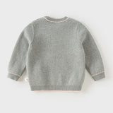 Dave&Bella Toddler Girls Gray Cute Dog Print Soft Comfortable Sweaters