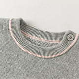 Dave&Bella Toddler Girls Gray Cute Dog Print Soft Comfortable Sweaters