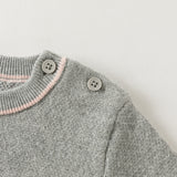 Dave&Bella Toddler Girls Gray Cute Dog Print Soft Comfortable Sweaters