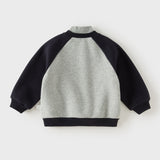 Dave&Bella Toddler Boys Light Gray Turtle Cute Bear Print Fleece Warm Cozy Sweatshirts