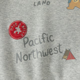 Dave&Bella Toddler Boys Light Gray Turtle Cute Bear Print Fleece Warm Cozy Sweatshirts