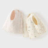 Dave&Bella Toddler Girls Pink/Beige Sweet Cute Print Soft Cozy Cotton Padded Vests
