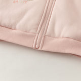 Dave&Bella Toddler Boys/Girls Yellow/Pink Hooded Cute Animal Print Fleece Soft Cozy Jackets
