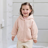 Dave&Bella Toddler Boys/Girls Yellow/Pink Hooded Cute Animal Print Fleece Soft Cozy Jackets