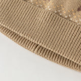 Dave&Bella Toddler Girls/Boys Khaki/Purple Pink Cute Animals Jacquard Soft Cozy Hats