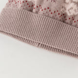 Dave&Bella Toddler Girls/Boys Khaki/Purple Pink Cute Animals Jacquard Soft Cozy Hats