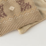 Dave&Bella Toddler Girls/Boys Khaki/Purple Pink Cute Animals Jacquard Soft Cozy Scarfs