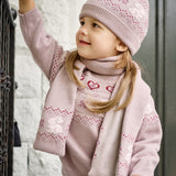 Dave&Bella Toddler Girls/Boys Khaki/Purple Pink Cute Animals Jacquard Soft Cozy Scarfs