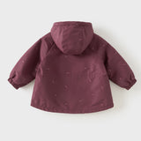 Dave & Bella Kids Girls Purple Hooded Waterproof Windproof Outdoor Coats