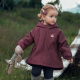 Dave & Bella Kids Girls Purple Hooded Waterproof Windproof Outdoor Coats