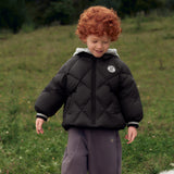 Dave&Bella Toddler Boys Black Classic Hooded Warm Comfortable Puffer Down Jackets
