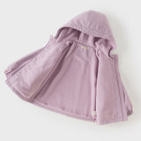 Dave&Bella Toddler Girls/Boys Green/Purple Hooded Windproof Fleece Jackets