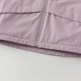 Dave&Bella Toddler Girls/Boys Green/Purple Hooded Windproof Fleece Jackets