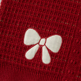Dave&Bella Toddler Girls Red Fashion Bow Tie Print Mesh Christmas Cozy Skirt Suits