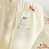 Dave&Bella Toddler Girls/Boys Red/Beige Festive Print Round Collar Soft Cozy Skin-friendly Pajamas