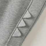 Dave&Bela Toddler Boys Gray Simple Fleece Thickened Warm Cozy Jogger Pants