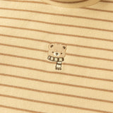Dave&Bella Toddler Boys Yellow/Brown Striped Turtle Fleece Versatile T-shirts