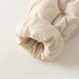 Dave&Bella Toddler Boys Apricot Turndown Collar Simple Versatile Padded Jackets