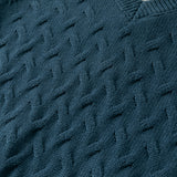 Dave&Bella Toddler Boys Dark Navy Turndown Collar Soft Cozy Preppy Sweaters