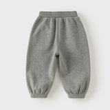 Dave&Bella Toddler Boys Dark Gray/Navy Fleece Warm Comfortable Jogger Pants