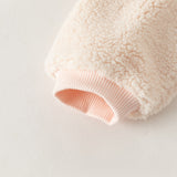 Dave&Bella Baby Girls/Boys Light Pink/White Cute Animals Hooded Soft Cotton Rompers