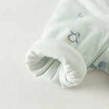 Dave&Bella Baby Boys Blue Cute Penguin Print Thickened Comfortable Cotton Rompers